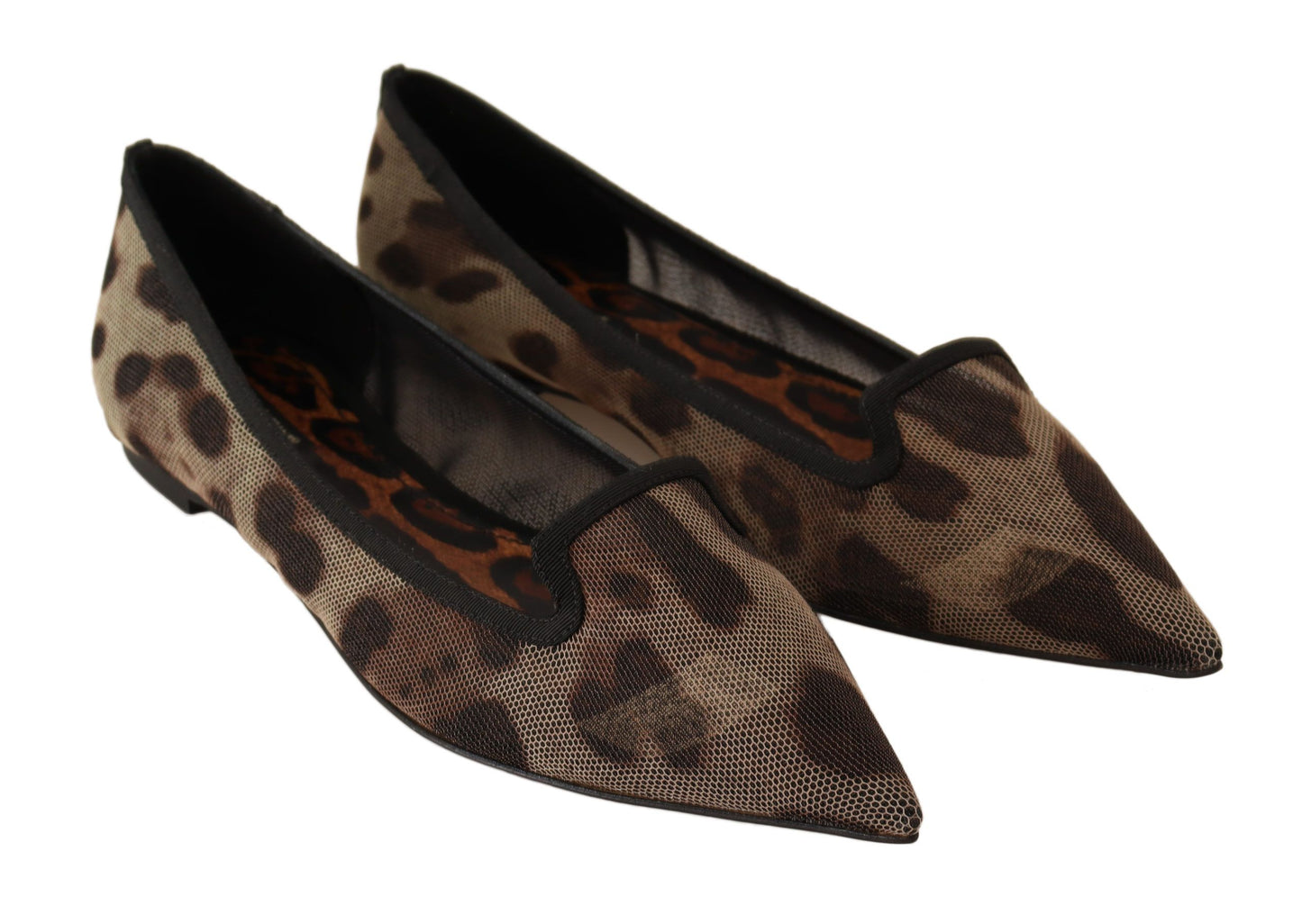 Dolce & Gabbana Elegant Leopard Print Flat Loafers