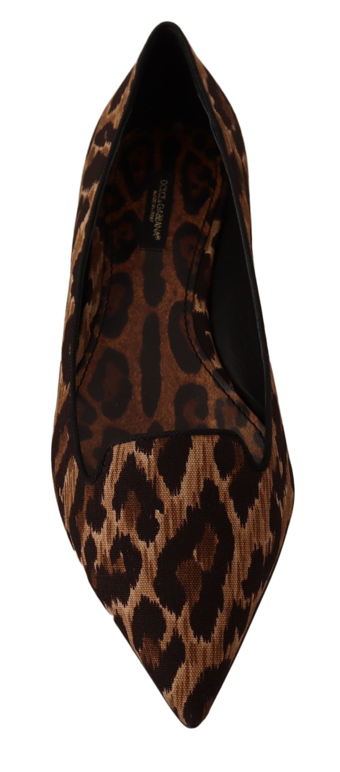 Dolce & Gabbana Chic Leopard Print Cotton Loafers