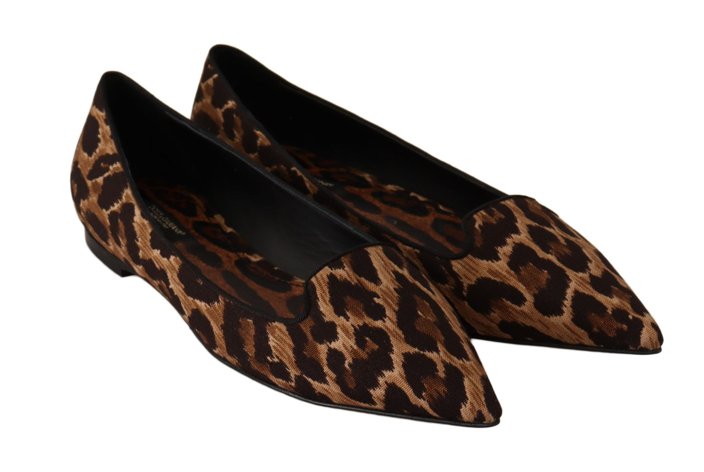 Dolce & Gabbana Chic Leopard Print Cotton Loafers