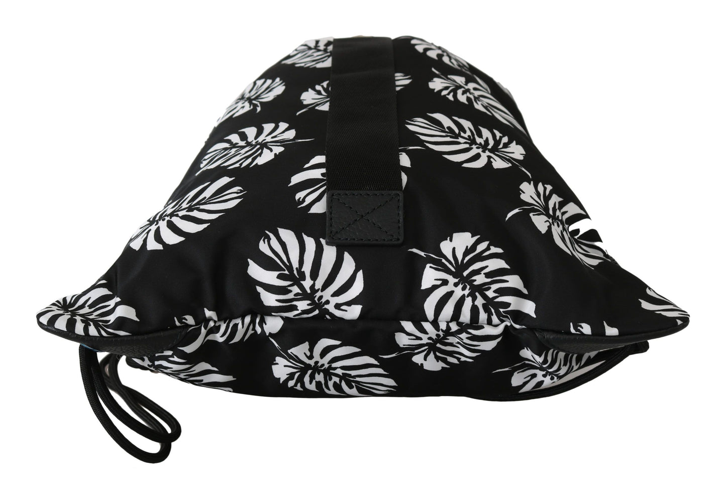 Dolce & Gabbana Sleek Black Palm Leaves Backpack