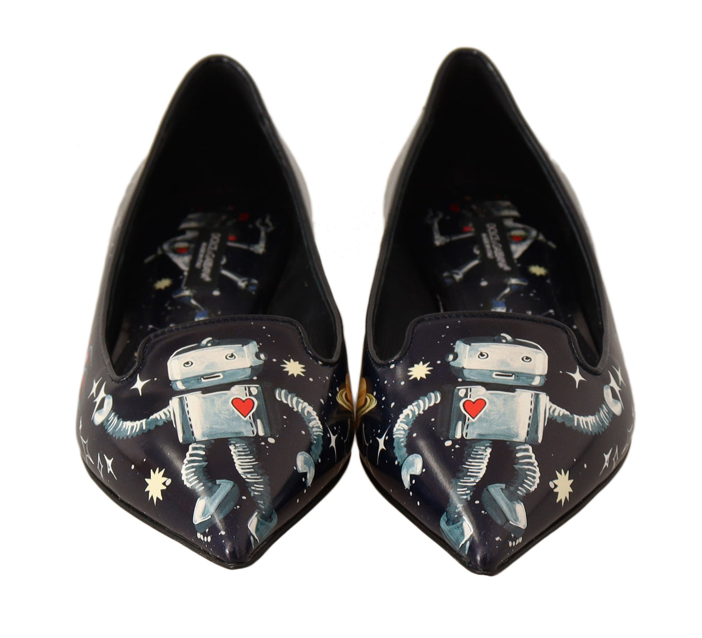 Dolce & Gabbana Elegant Outer Space Print Flat Loafers