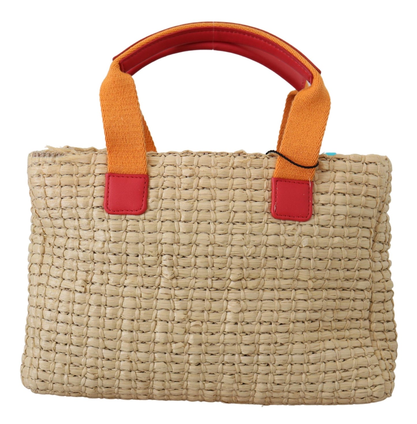 Dolce & Gabbana Chic Beige Multicolor Straw Tote