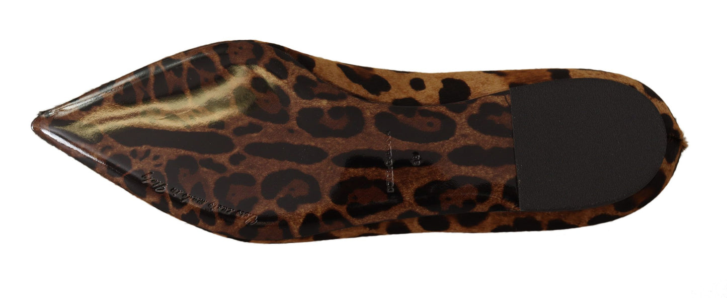 Dolce & Gabbana Elegant Leopard Print Flats