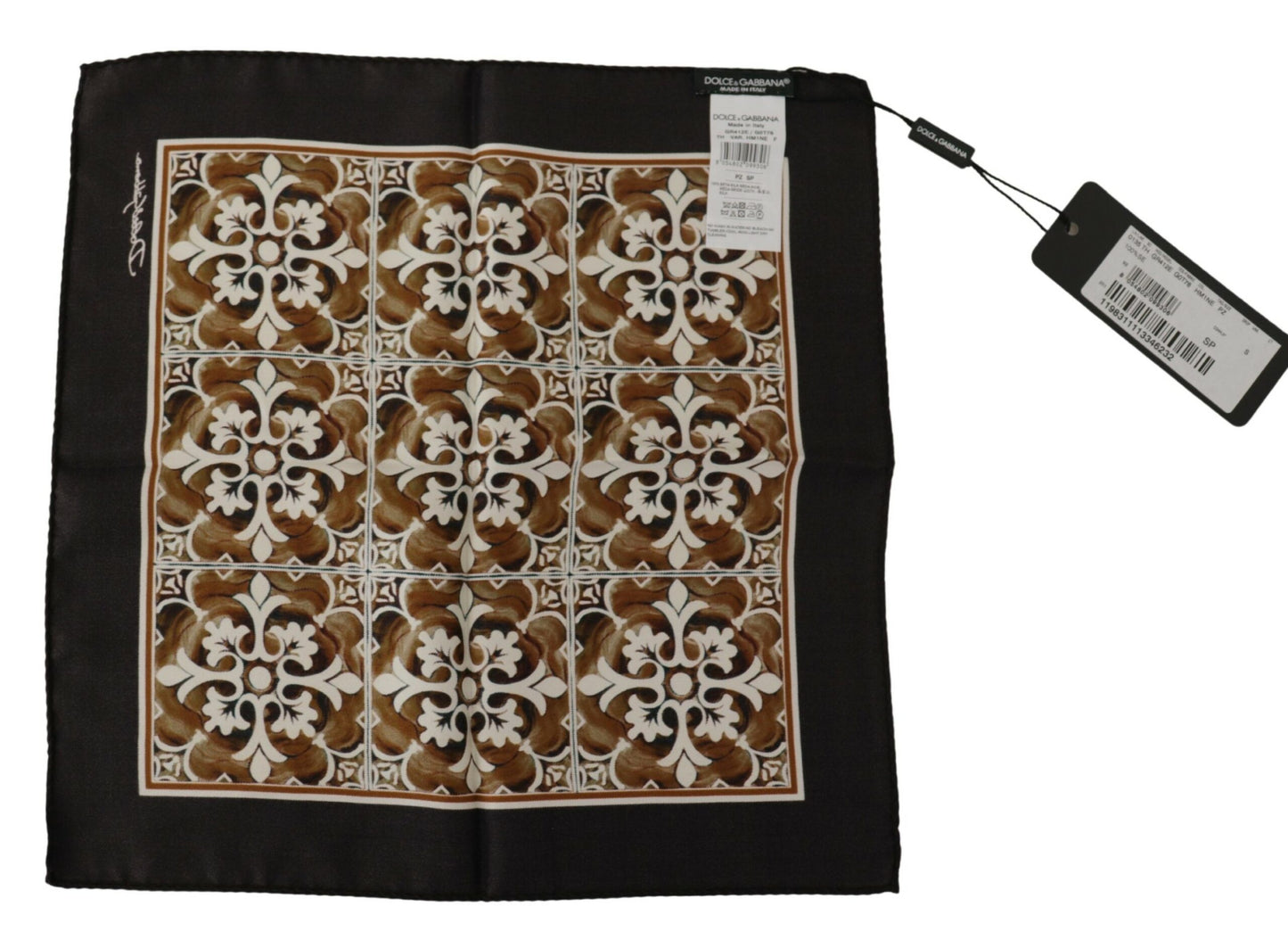 Dolce & Gabbana Chic Geometric Silk Square Scarf