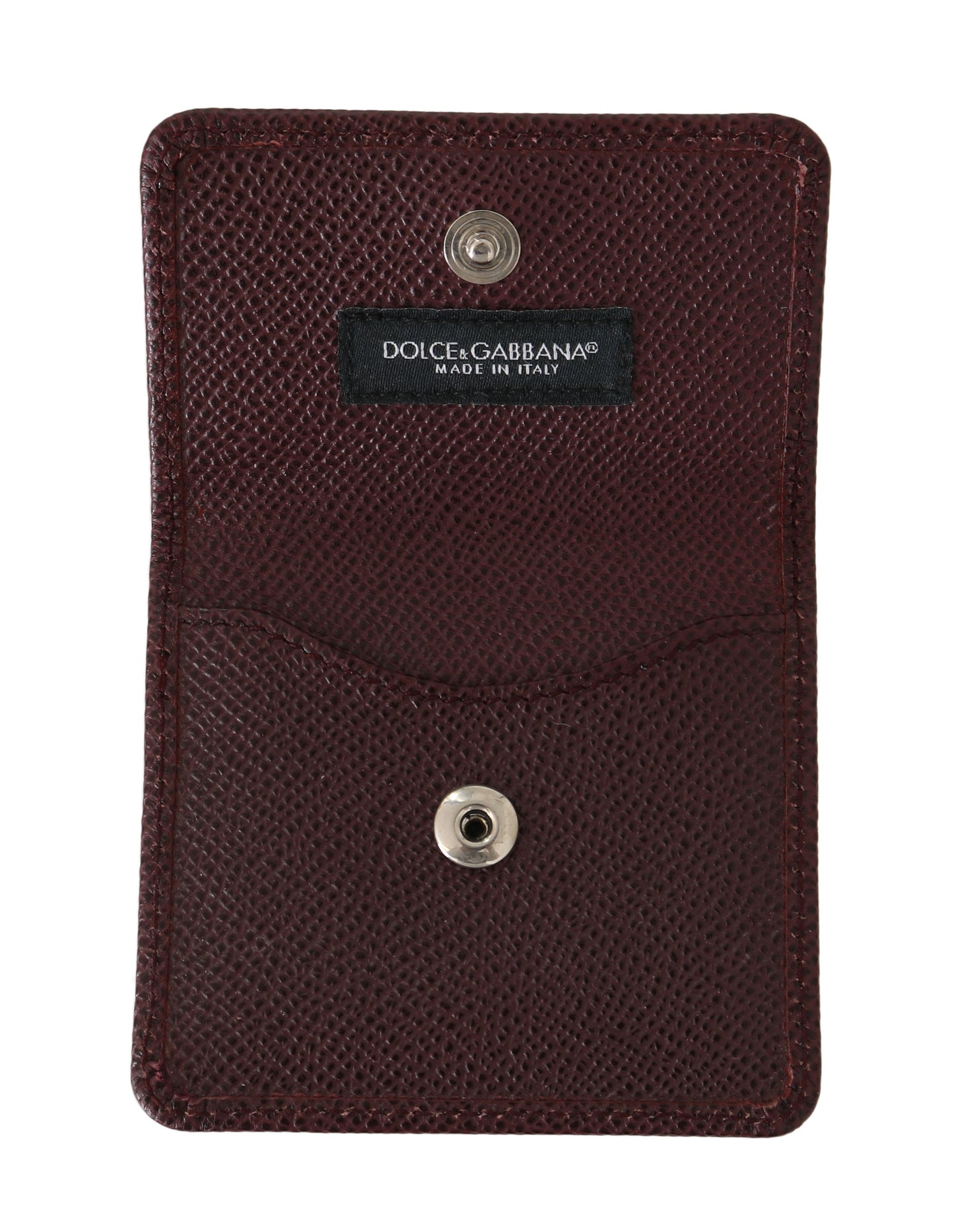 Dolce & Gabbana Elegant Bordeaux Leather Condom Case