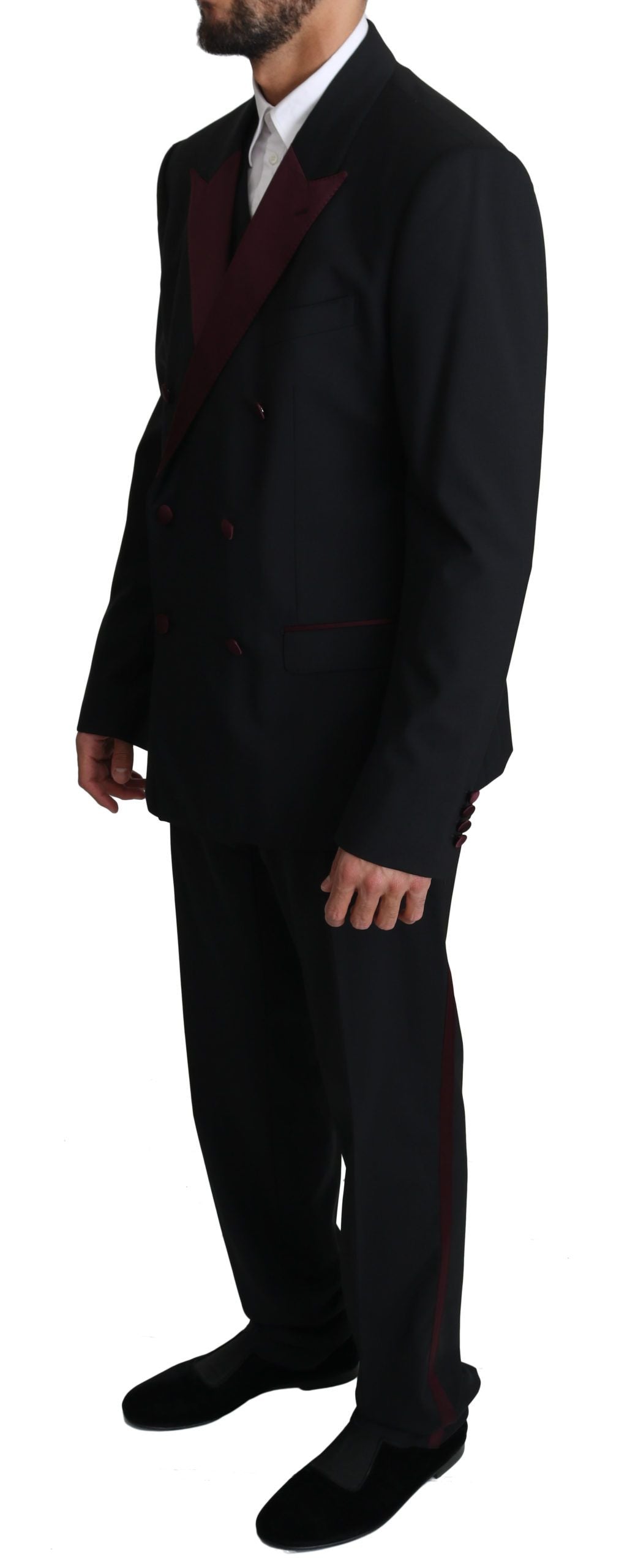 Dolce & Gabbana Elegant Black Martini Three-Piece Suit