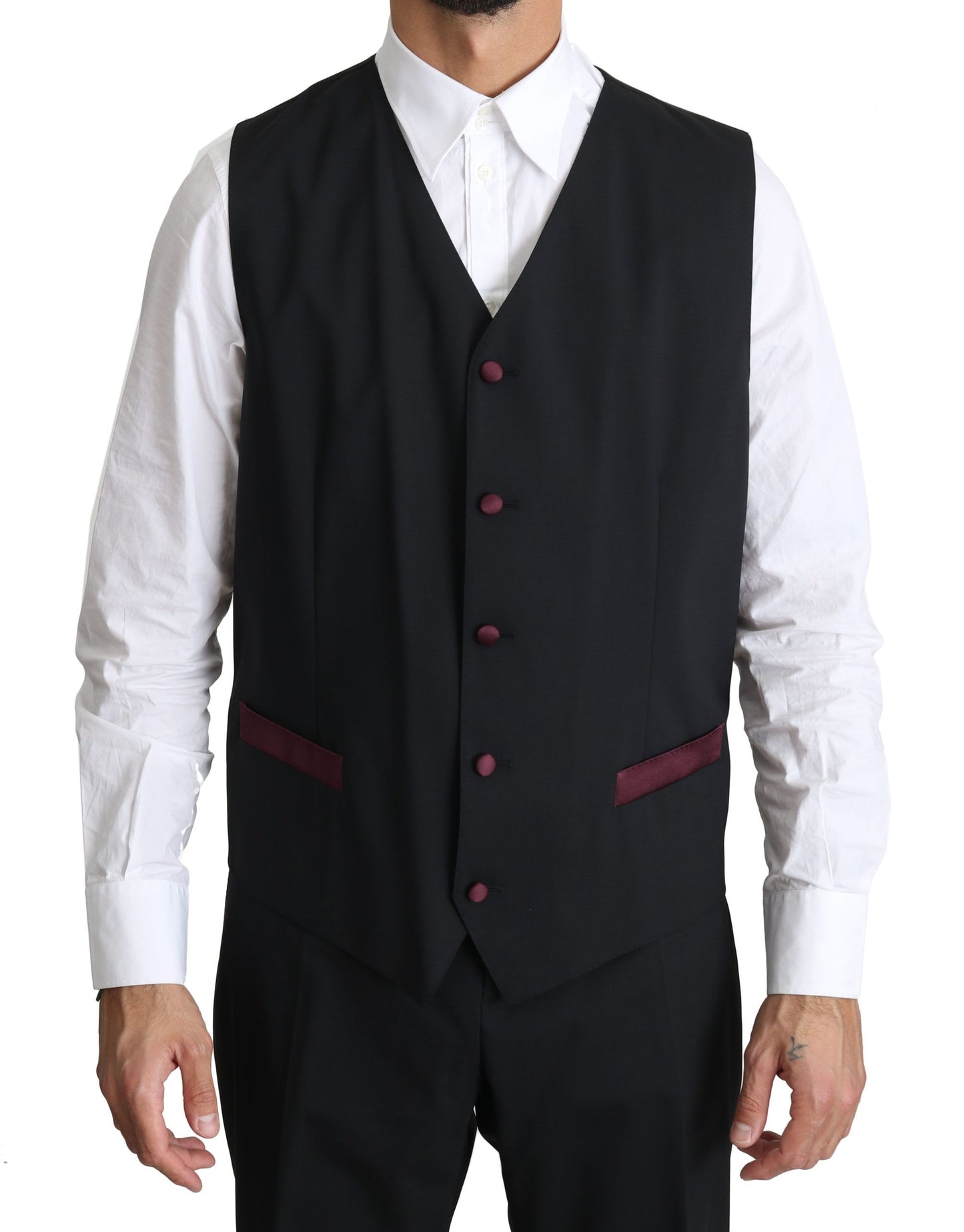 Dolce & Gabbana Elegant Black Martini Three-Piece Suit