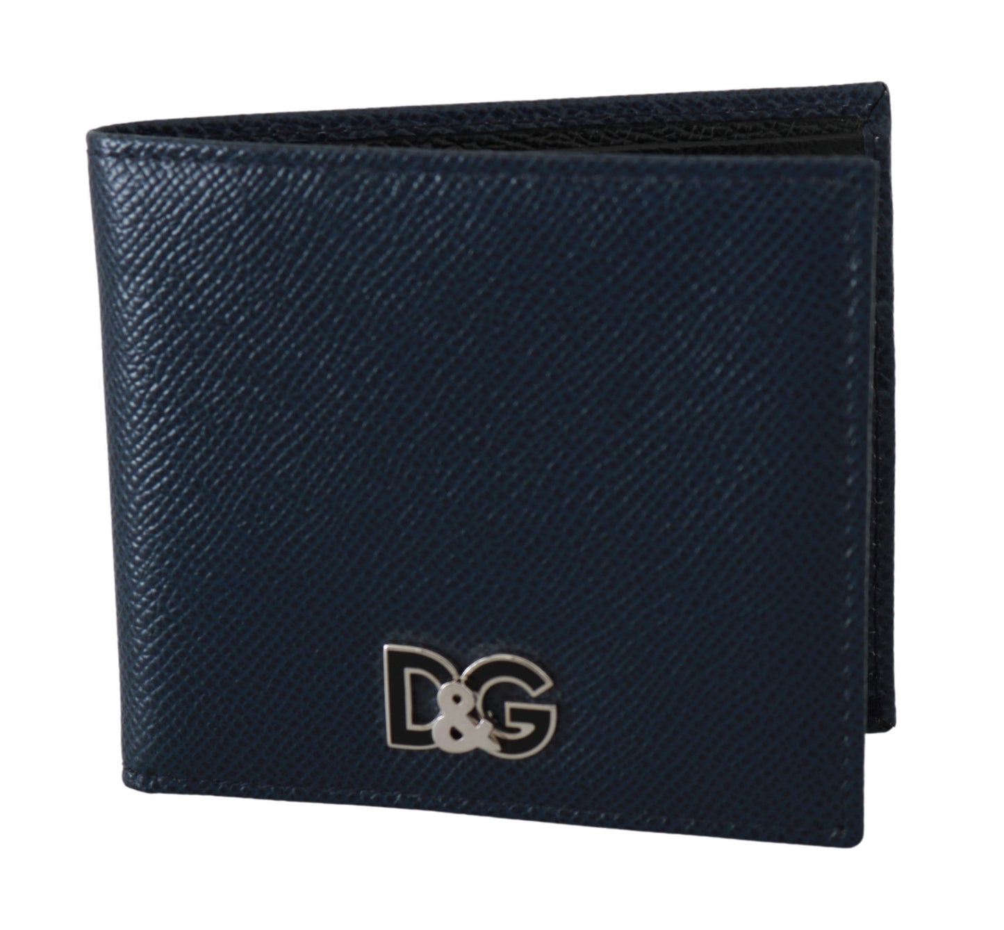 Dolce & Gabbana Stunning Blue Bifold Leather Wallet