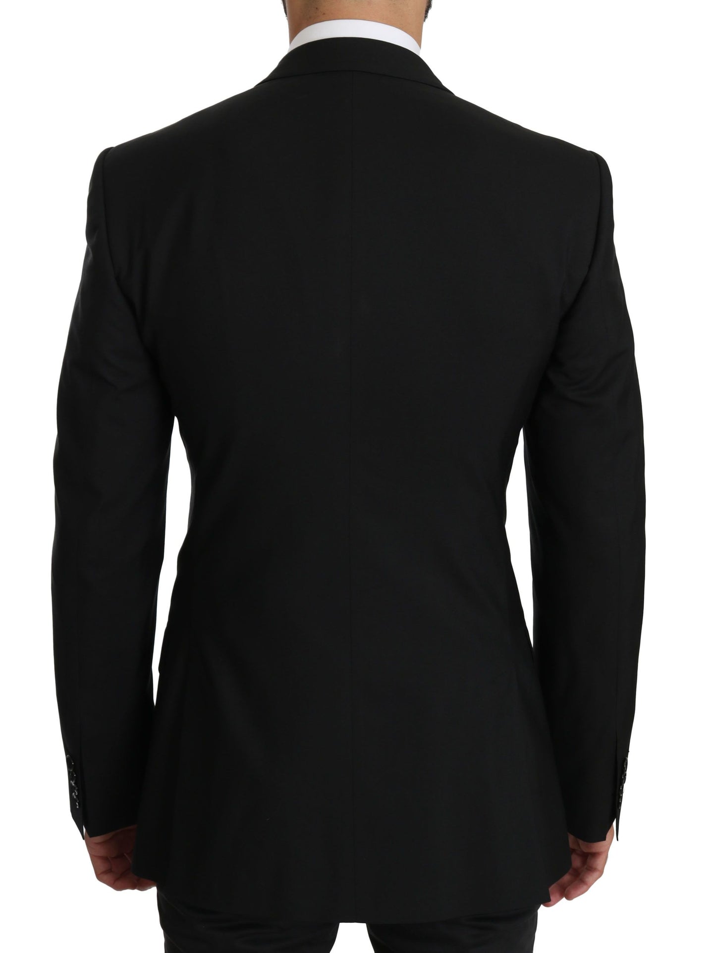 Dolce & Gabbana Elegant Black Silk-Wool Martini Blazer