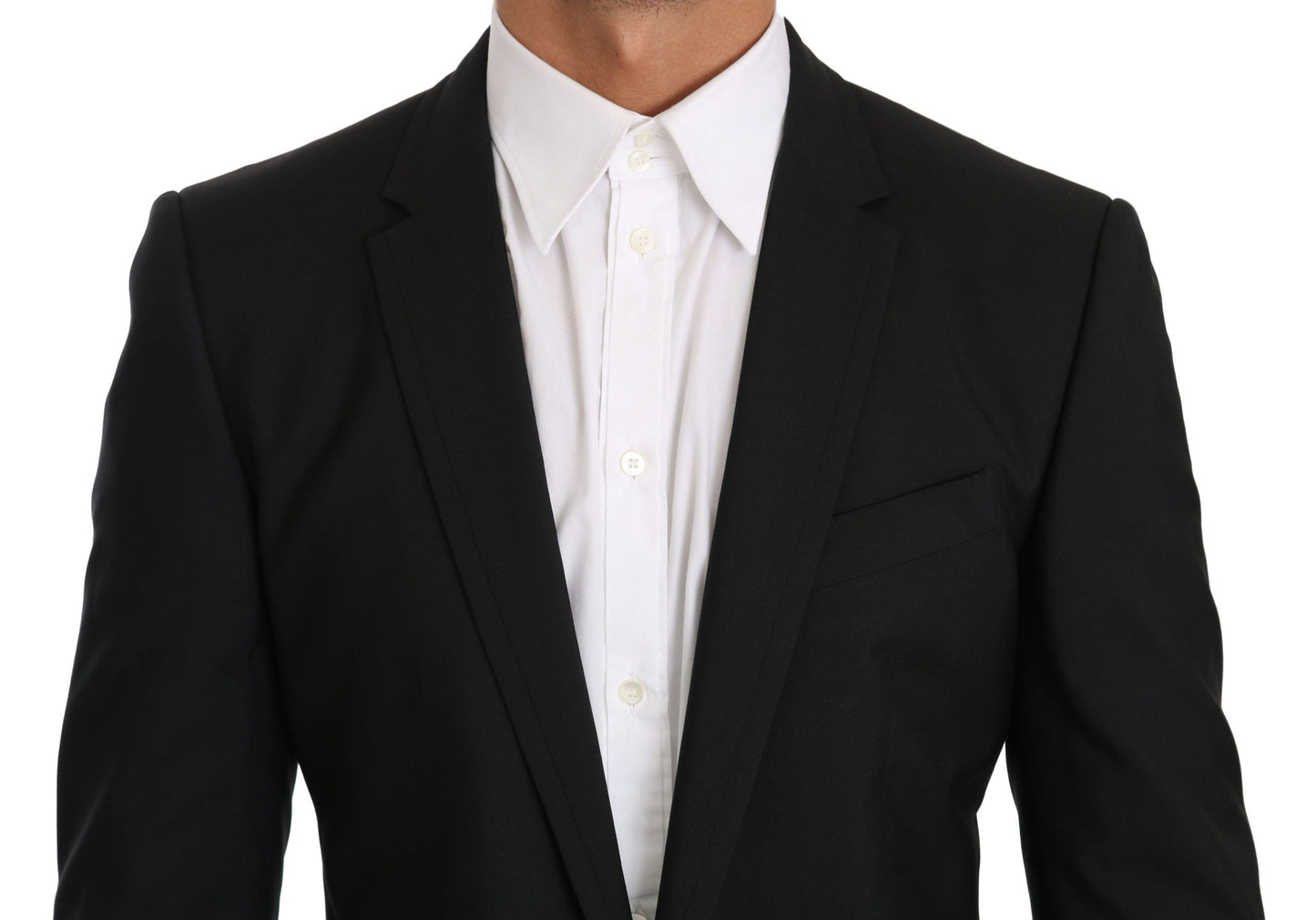 Dolce & Gabbana Elegant Black Silk-Wool Martini Blazer