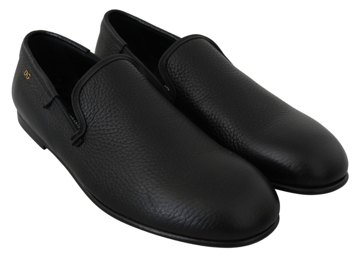 Dolce & Gabbana Elegant Black Leather Classic Loafers