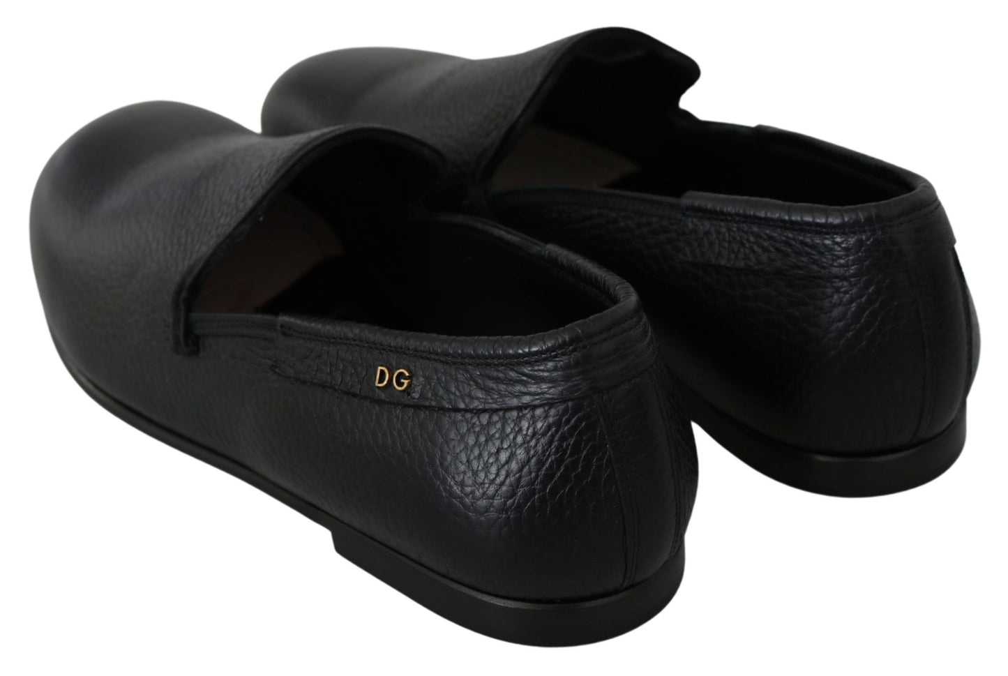 Dolce & Gabbana Elegant Black Leather Classic Loafers