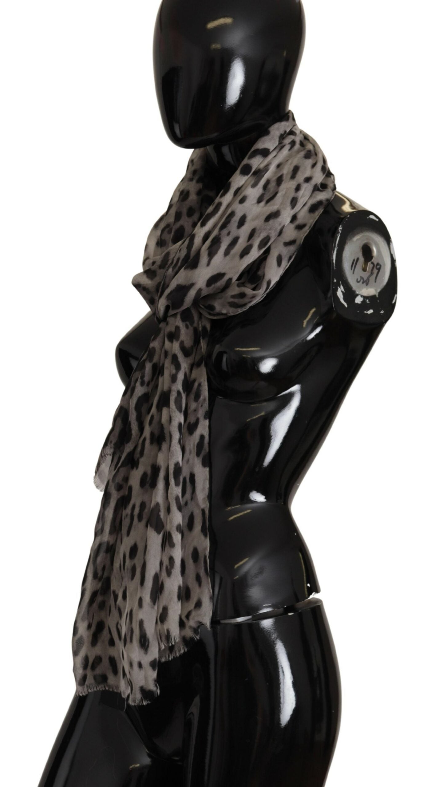 Dolce & Gabbana Elegant Leopard Print Silk Shawl Scarf