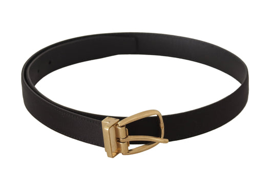 Dolce & Gabbana Elegant Silk Leather Buckle Belt