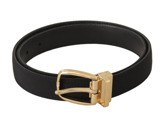 Dolce & Gabbana Elegant Black Leather Belt