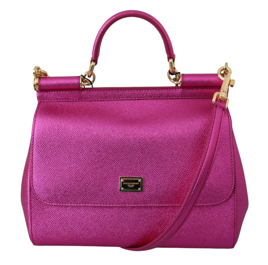 Dolce & Gabbana Elegant Pink Sicily Shoulder Bag