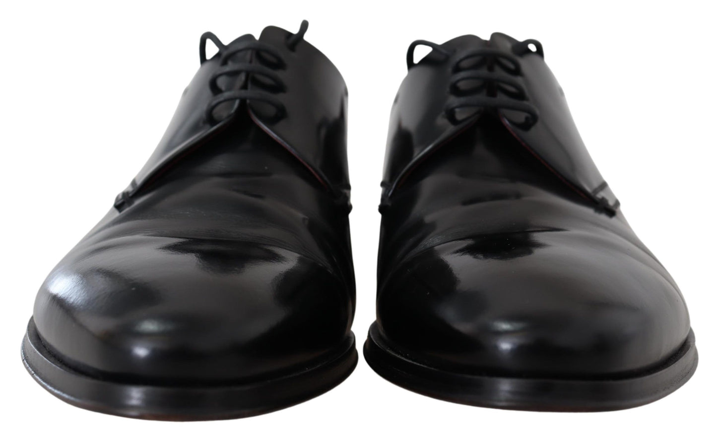 Dolce & Gabbana Elegant Black Leather Derby Formal Shoes