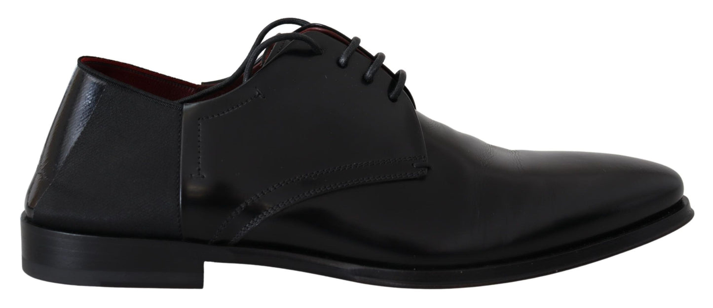 Dolce & Gabbana Elegant Black Leather Derby Formal Shoes