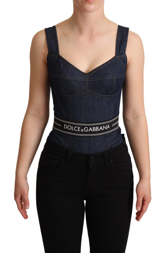 Dolce & Gabbana Chic Sleeveless Denim Mini Dress