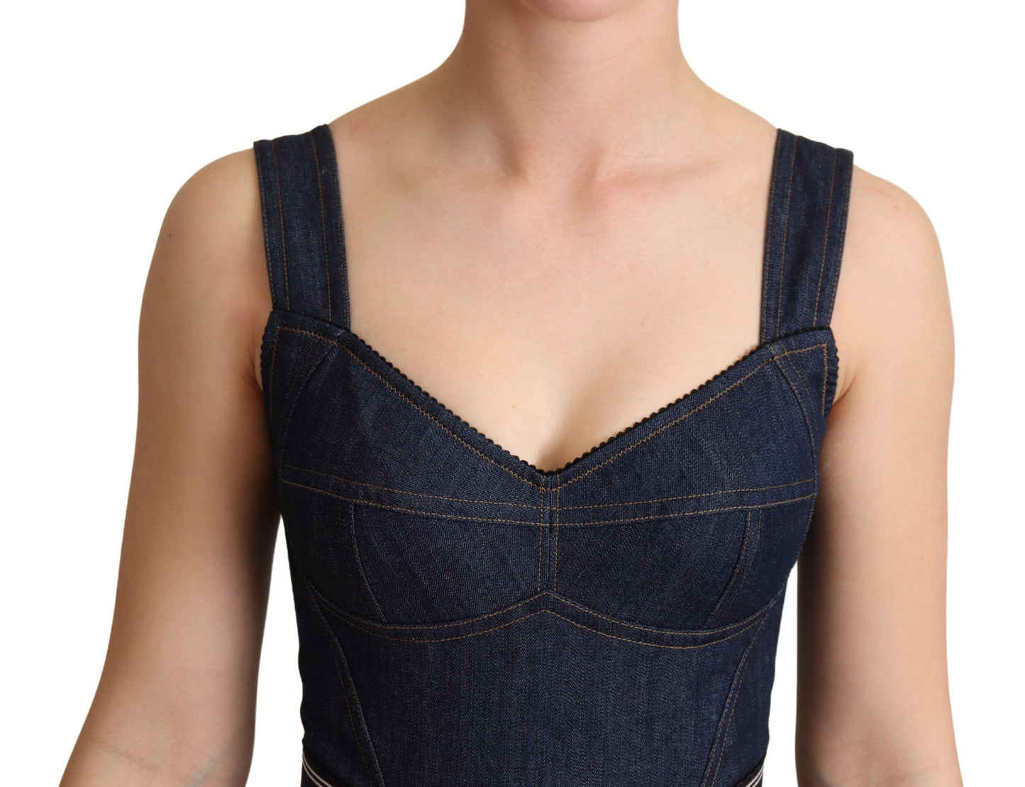 Dolce & Gabbana Chic Sleeveless Denim Mini Dress