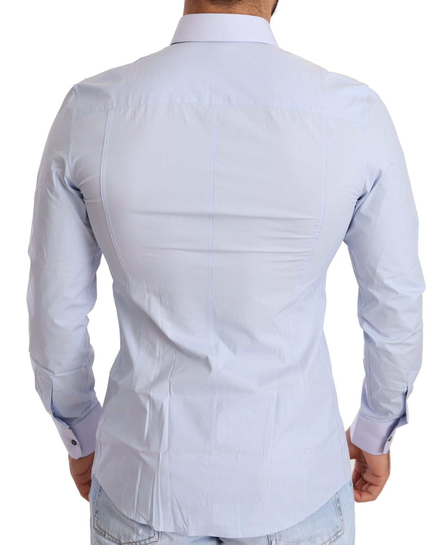 Dolce & Gabbana Elegant Light Blue Slim Fit Dress Shirt