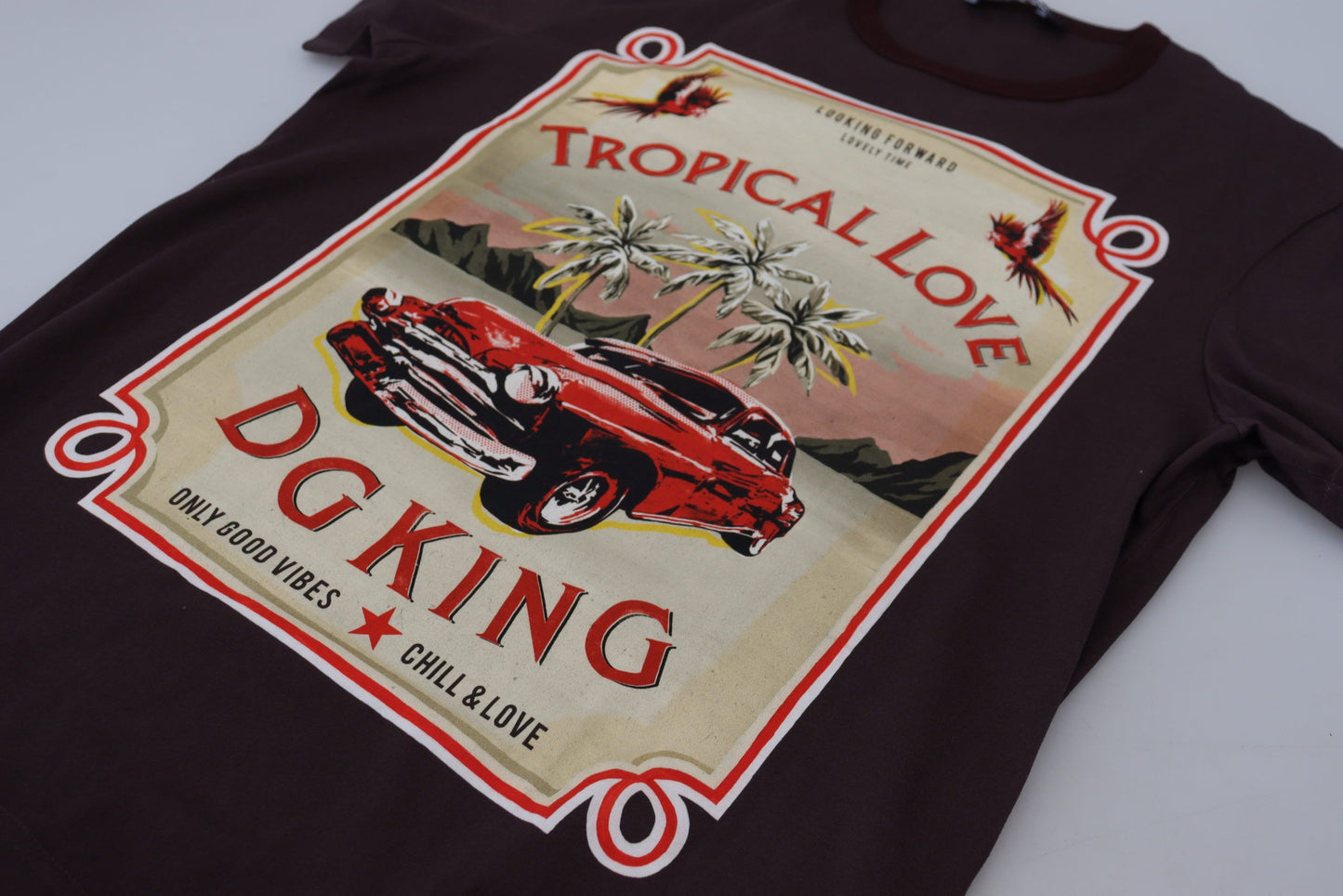 Dolce & Gabbana Tropical Love DG King Cotton Tee - A Royal Touch!