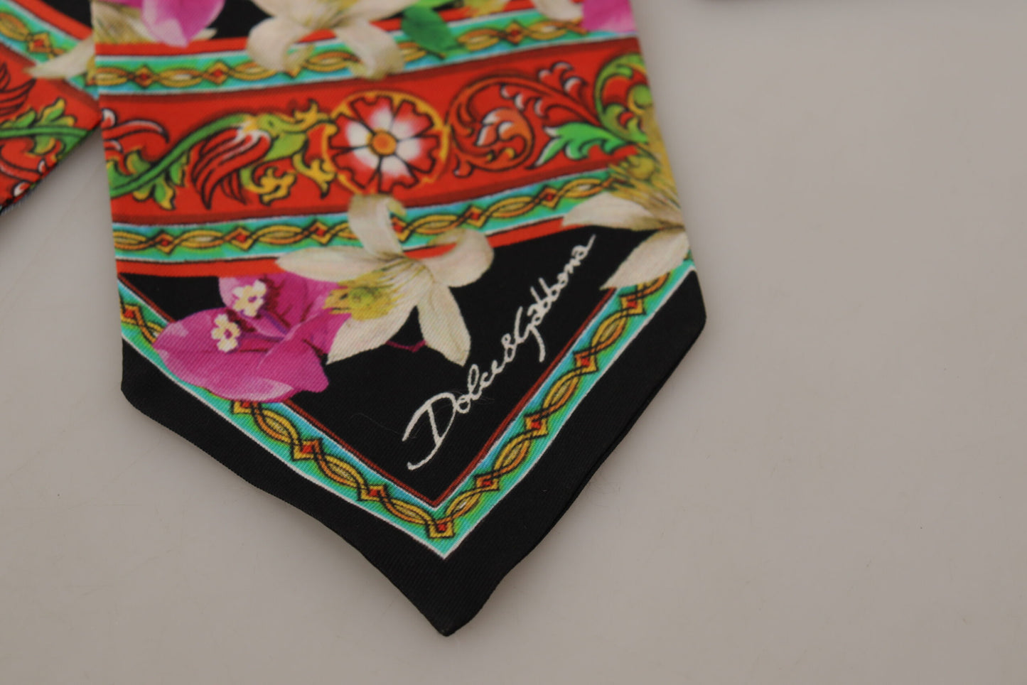 Dolce & Gabbana Elegant Multicolor Silk Bandeau Scarf