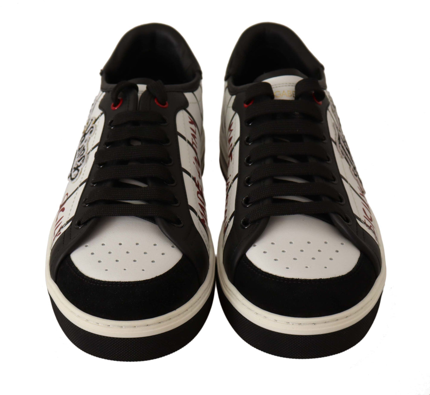 Dolce & Gabbana Elegant Graffiti Embroidered Low Top Sneakers