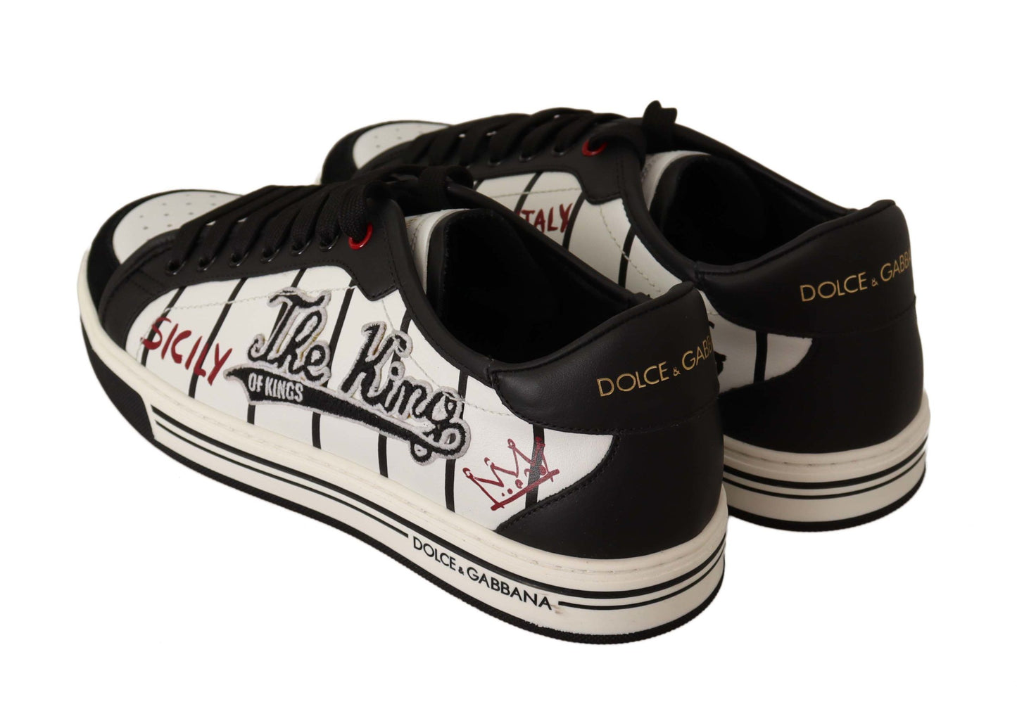 Dolce & Gabbana Elegant Graffiti Embroidered Low Top Sneakers