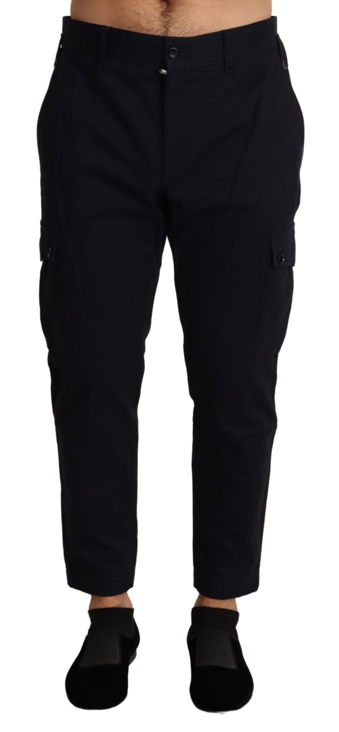 Dolce & Gabbana Stylish Cargo Pants in Rich Blue