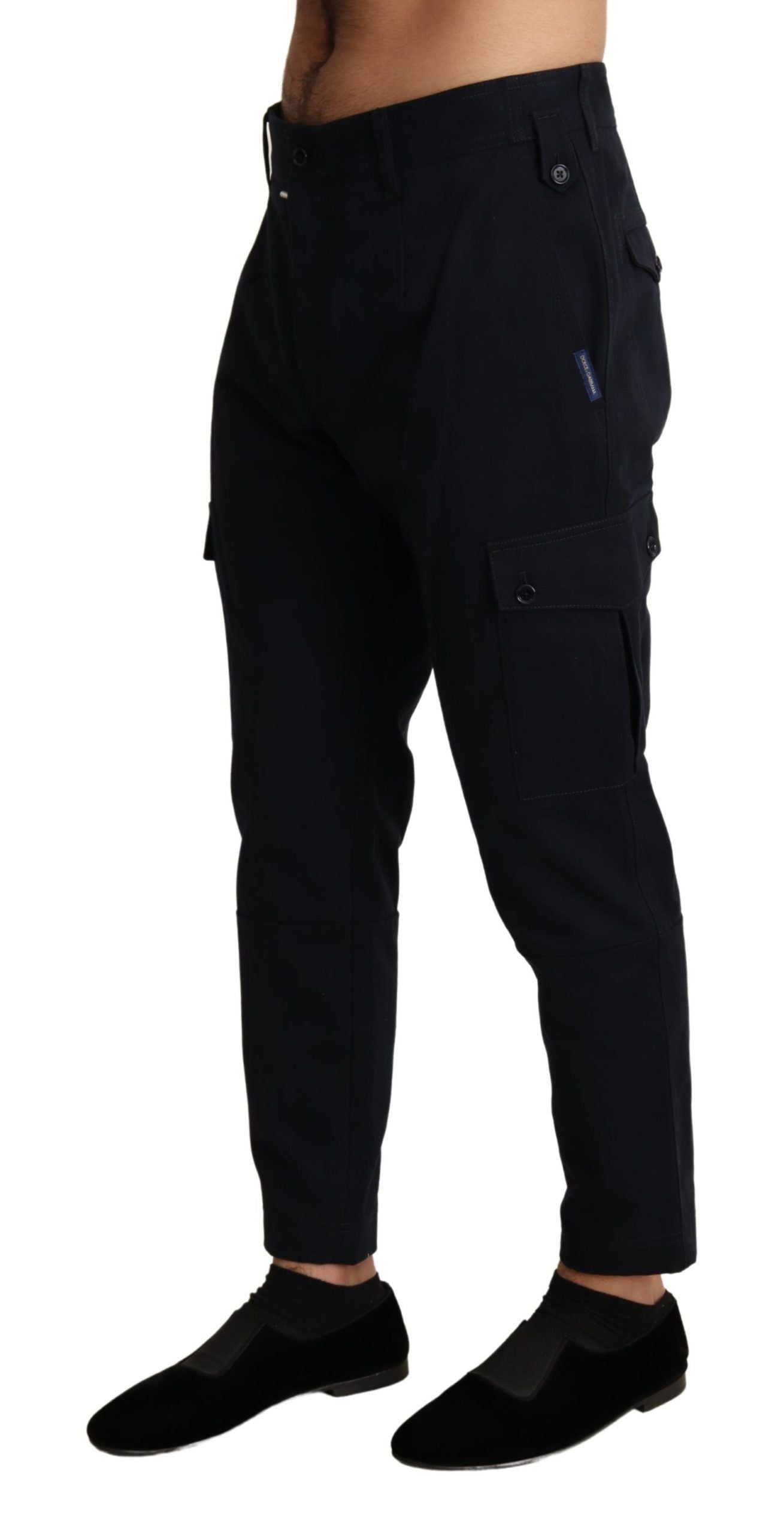 Dolce & Gabbana Stylish Cargo Pants in Rich Blue