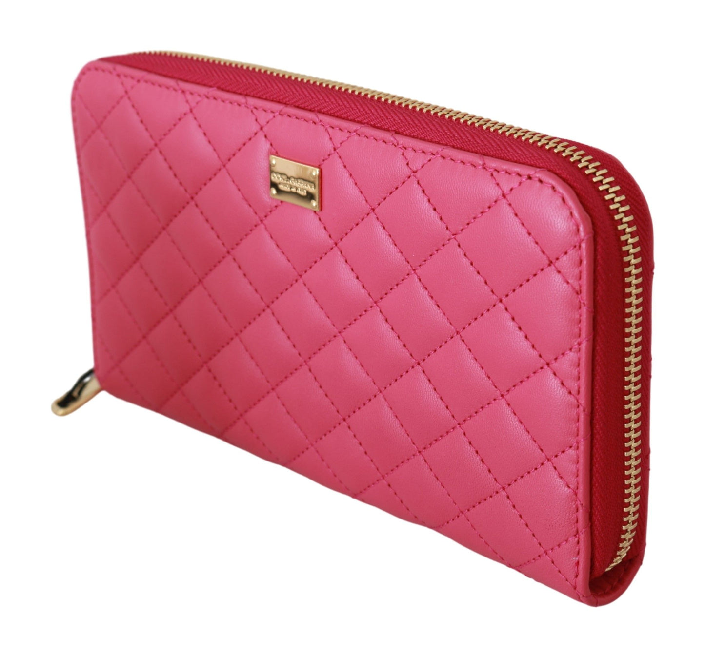 Dolce & Gabbana Elegant Pink Continental Zip Wallet