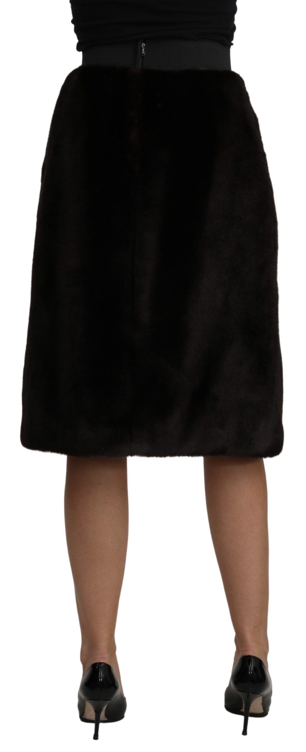 Dolce & Gabbana Elegant Black Pencil Knee Length Skirt