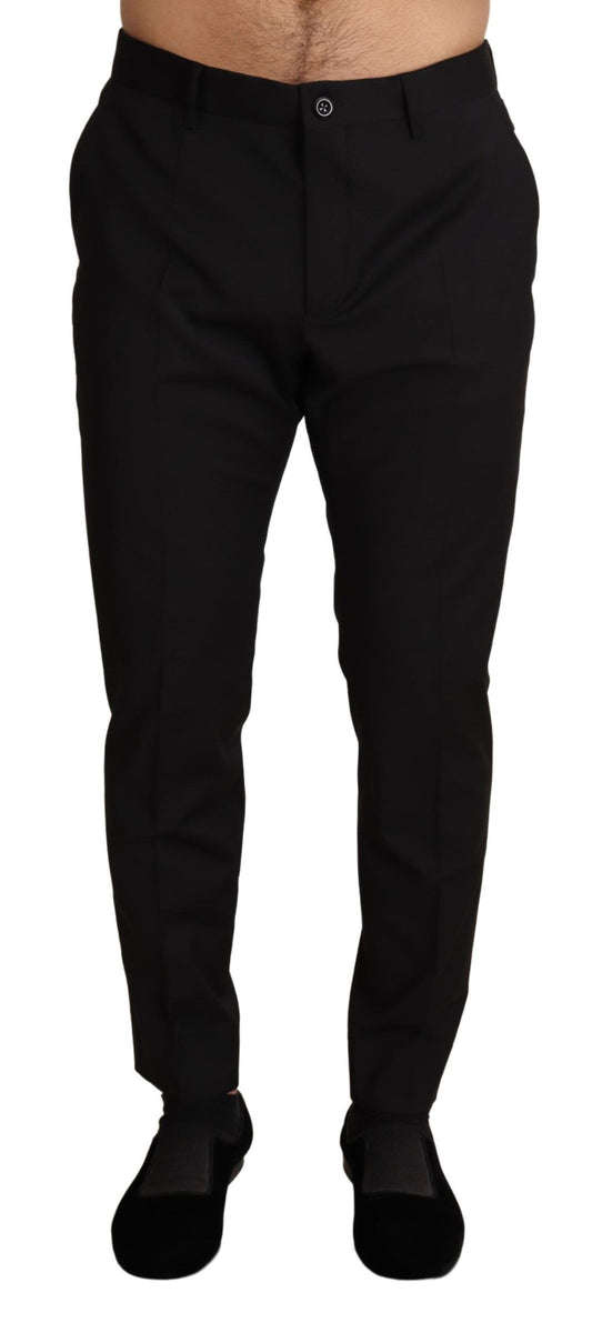 Dolce & Gabbana Elegant Black Skinny Dress Trousers