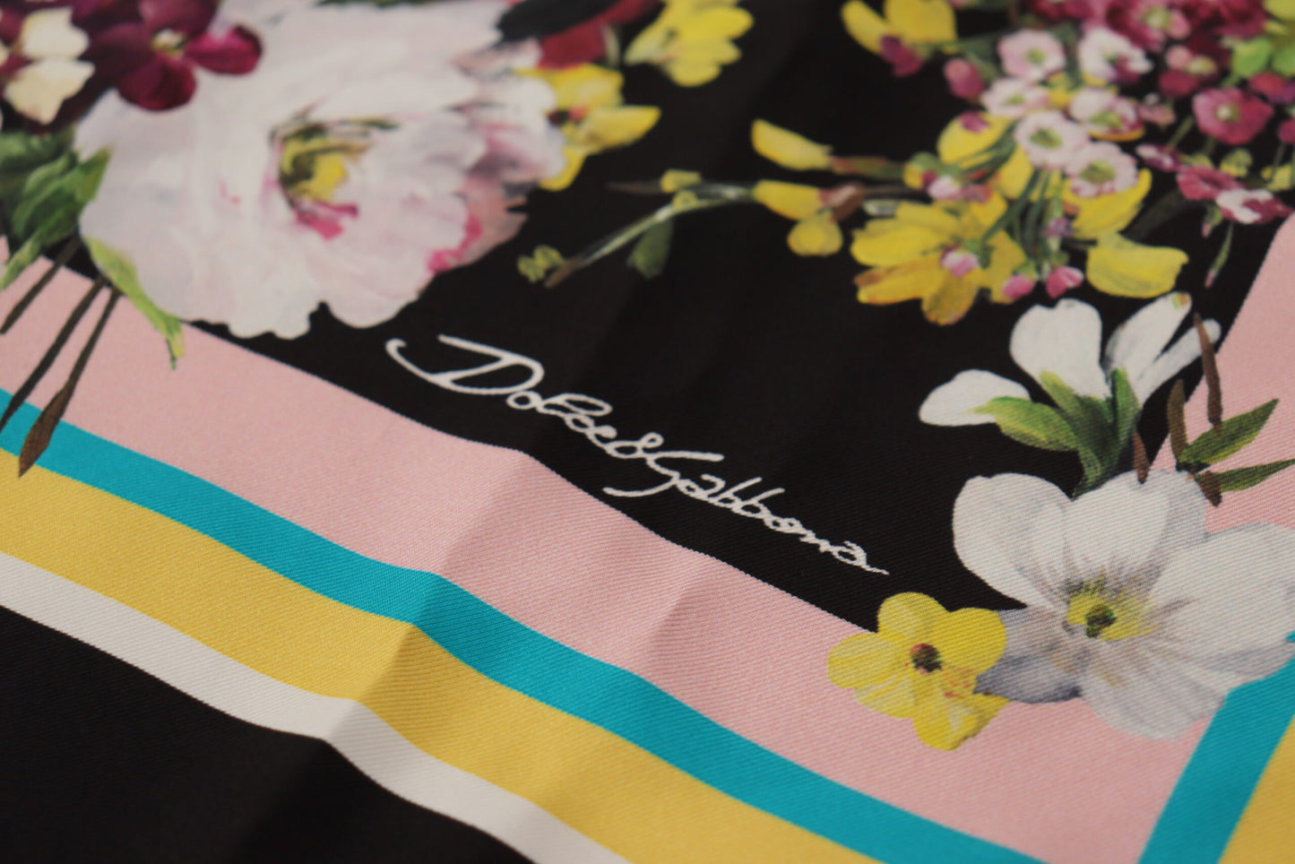 Dolce & Gabbana Elegant Multicolor Silk Square Scarf