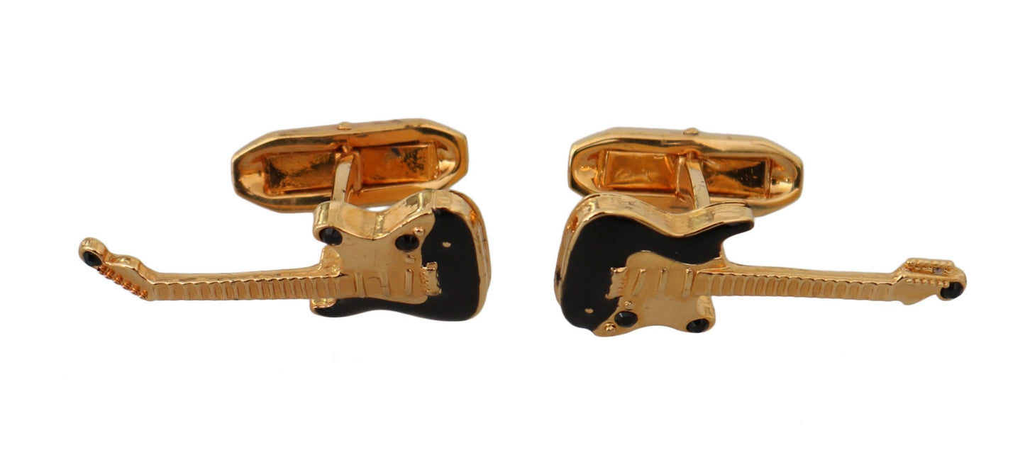 Dolce & Gabbana Elegant Gold Tone Brass Cufflinks