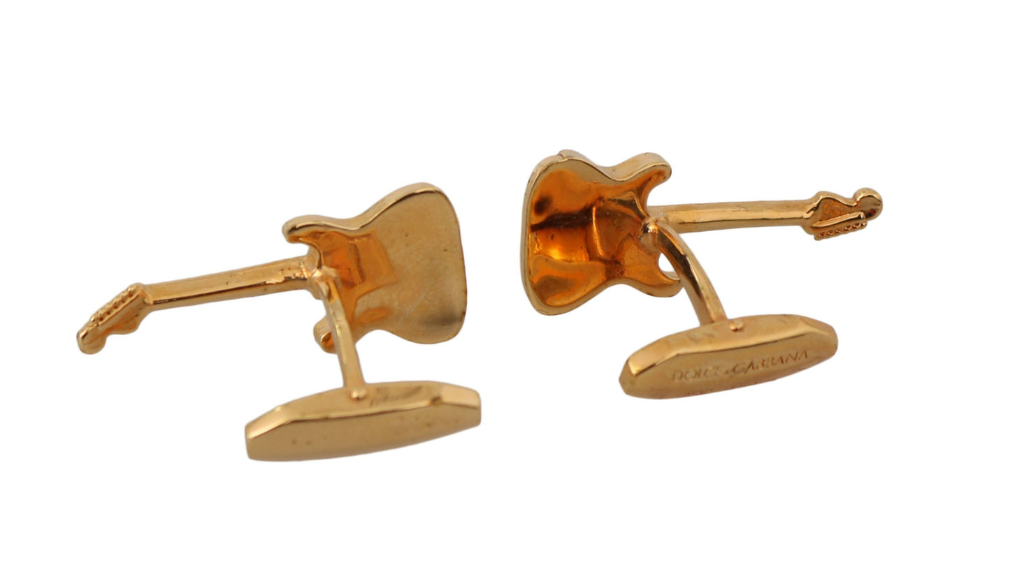 Dolce & Gabbana Elegant Gold Tone Brass Cufflinks