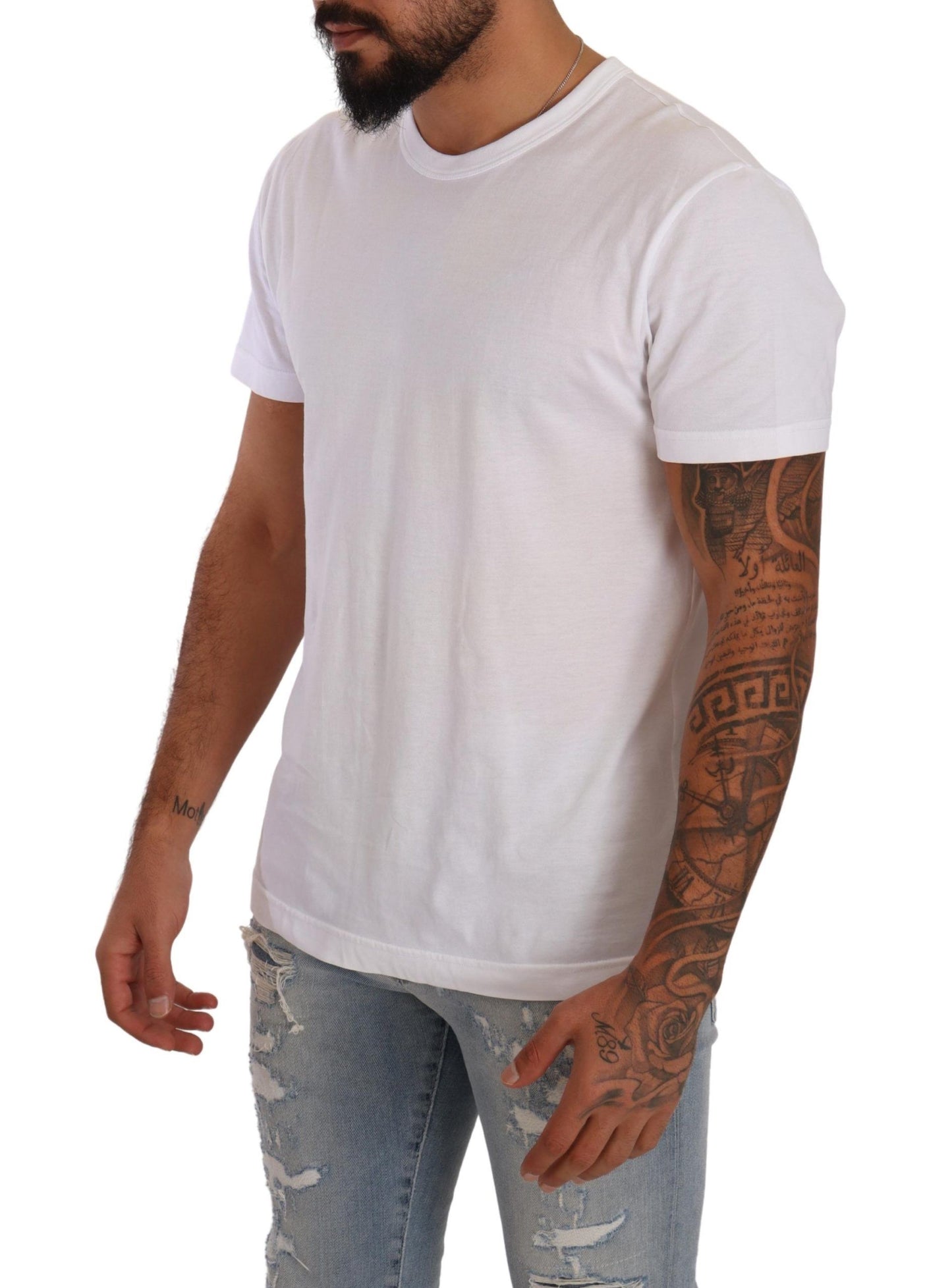 Dolce & Gabbana Elegant Crewneck Cotton T-shirt in White