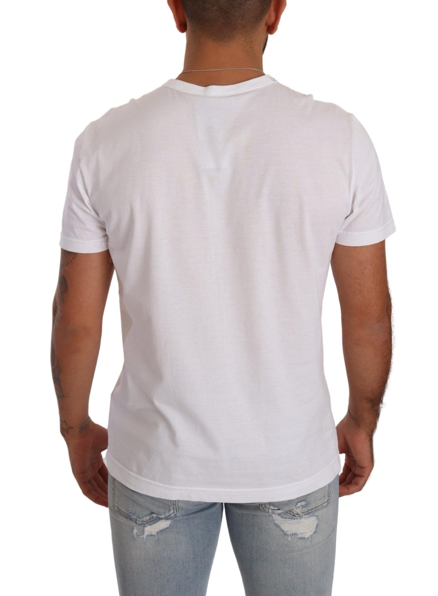 Dolce & Gabbana Elegant Crewneck Cotton T-shirt in White