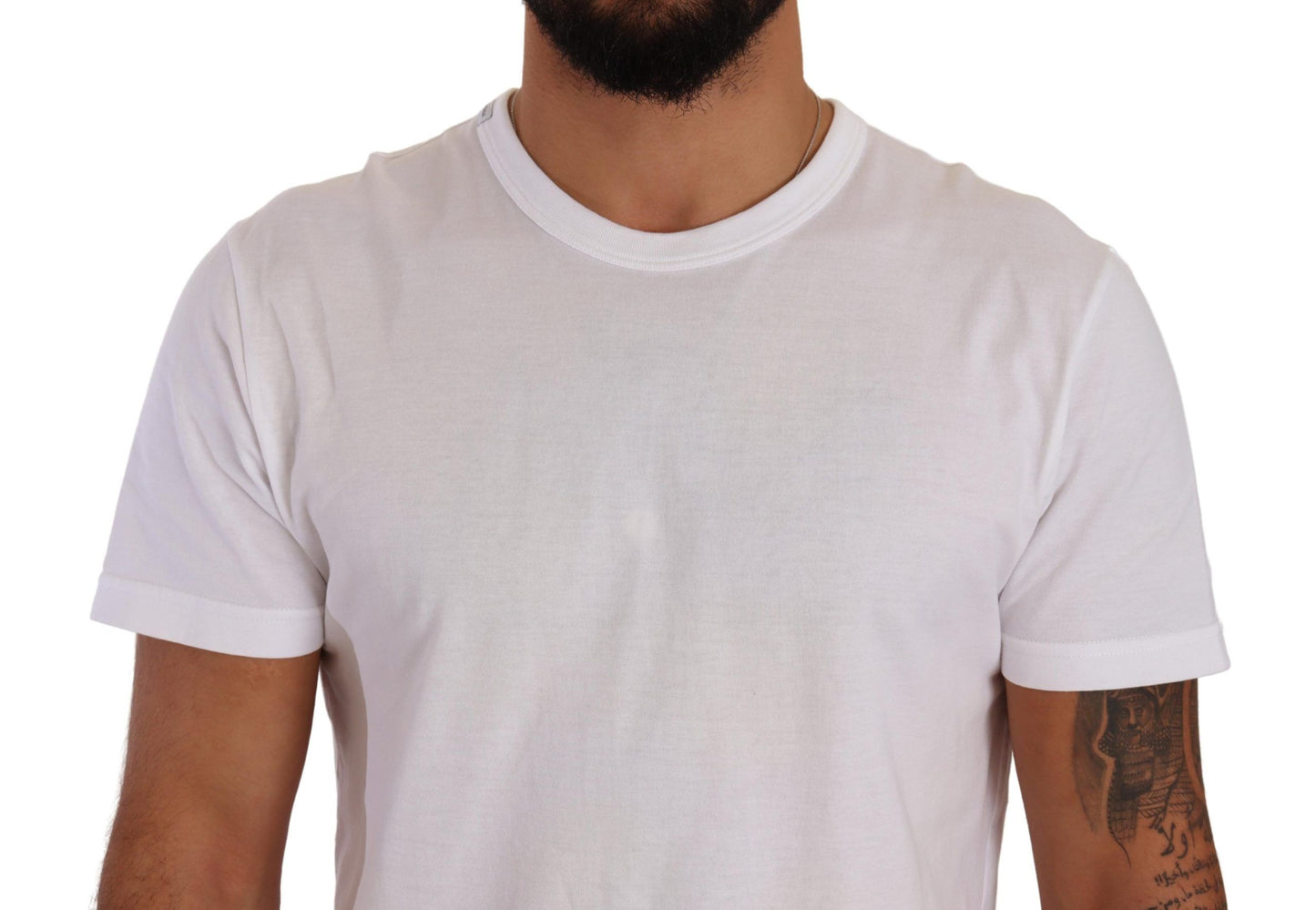 Dolce & Gabbana Elegant Crewneck Cotton T-shirt in White