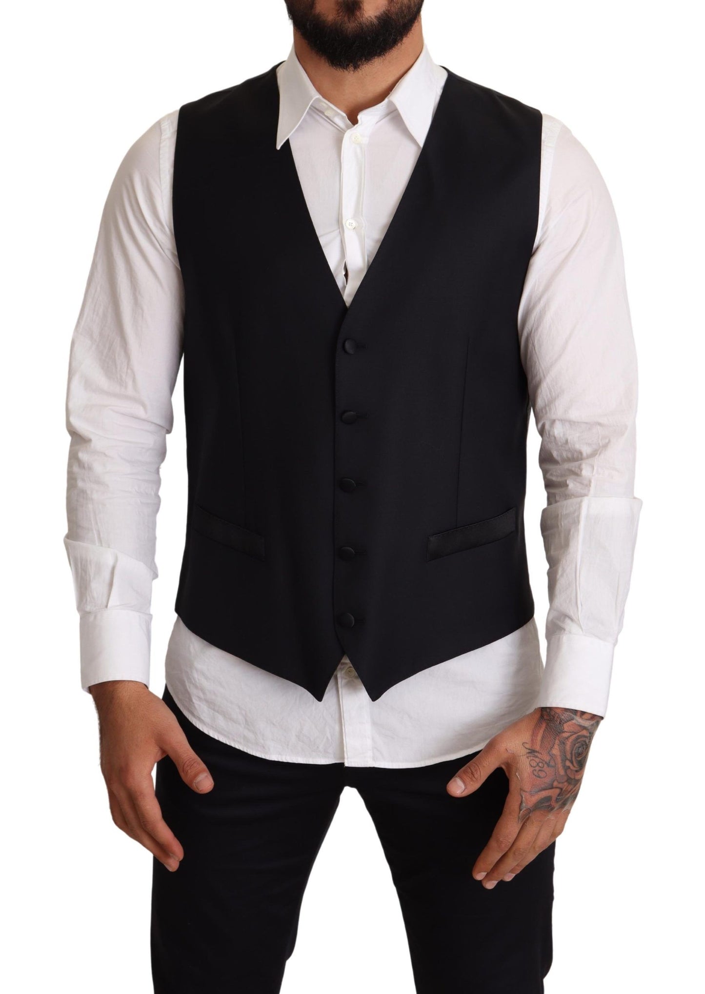 Dolce & Gabbana Sapphire Martini Slim Fit Blazer & Vest Ensemble