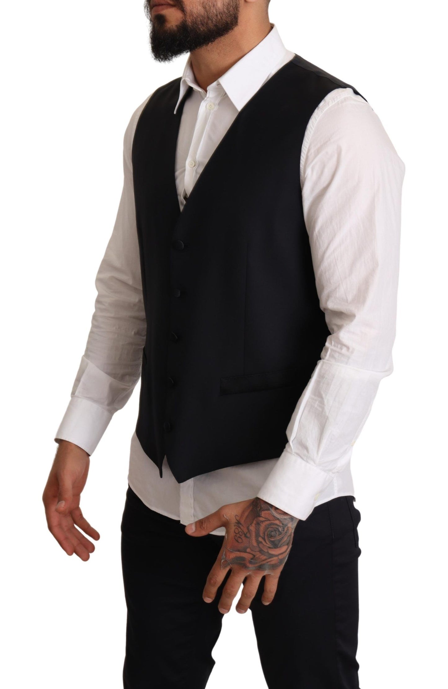 Dolce & Gabbana Sapphire Martini Slim Fit Blazer & Vest Ensemble