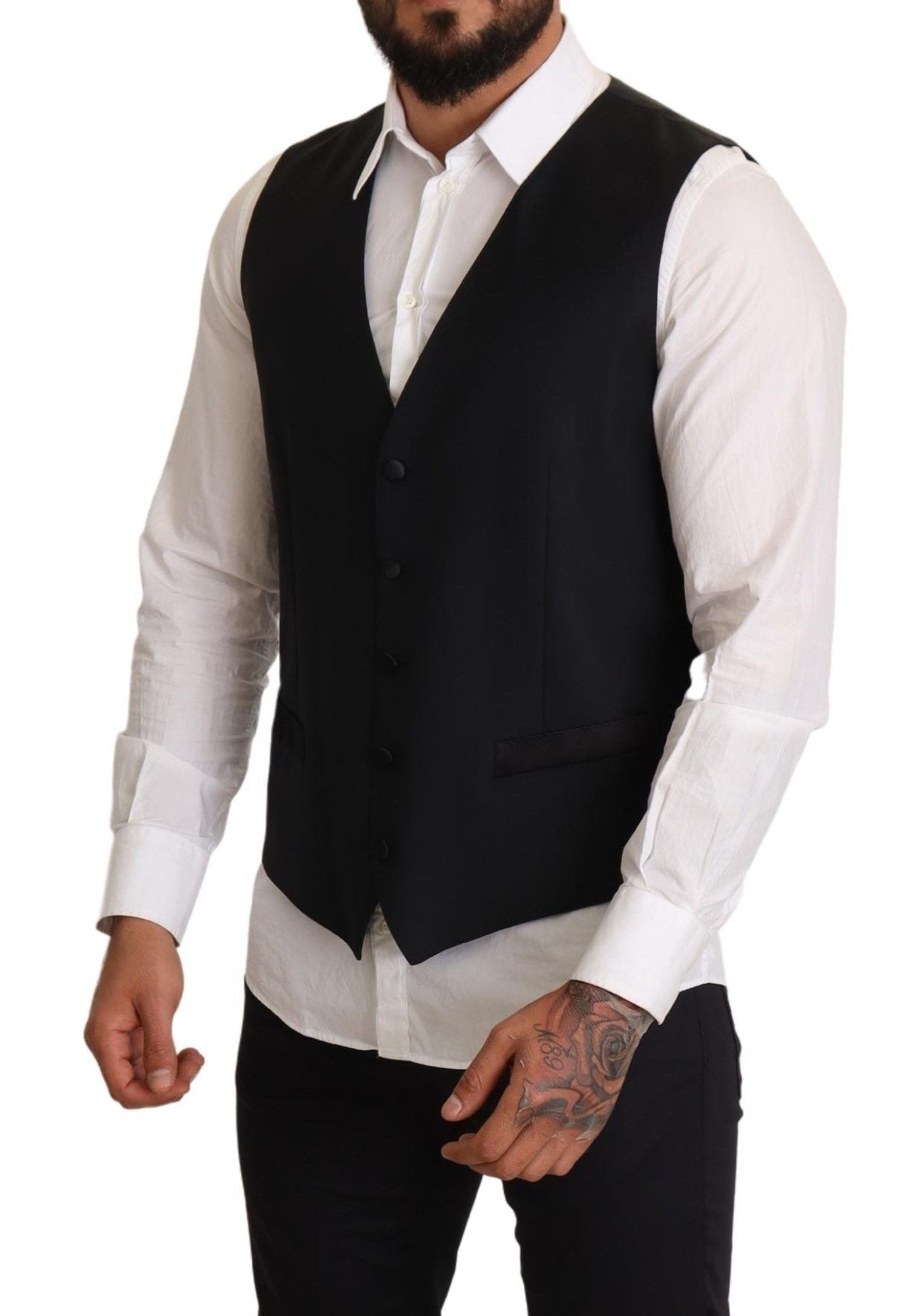 Dolce & Gabbana Sapphire Martini Slim Fit Blazer & Vest Ensemble