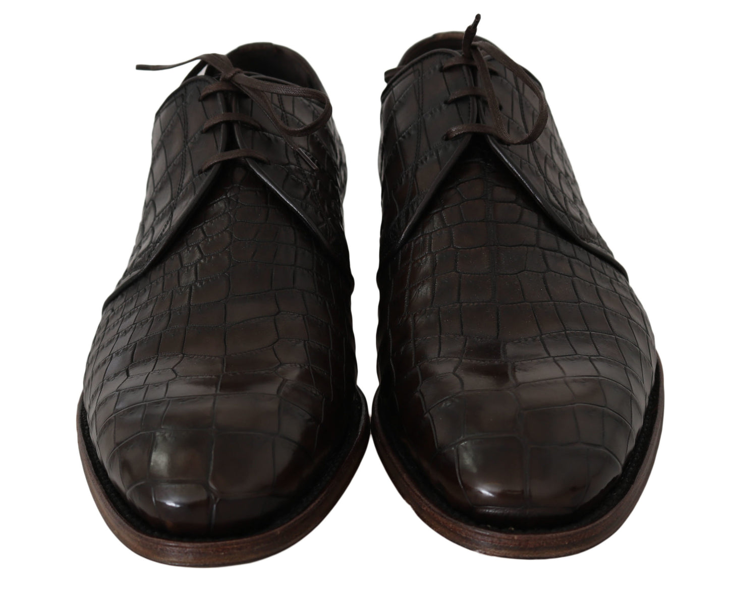 Dolce & Gabbana Elegant Exotic Skin Formal Lace-Up Shoes