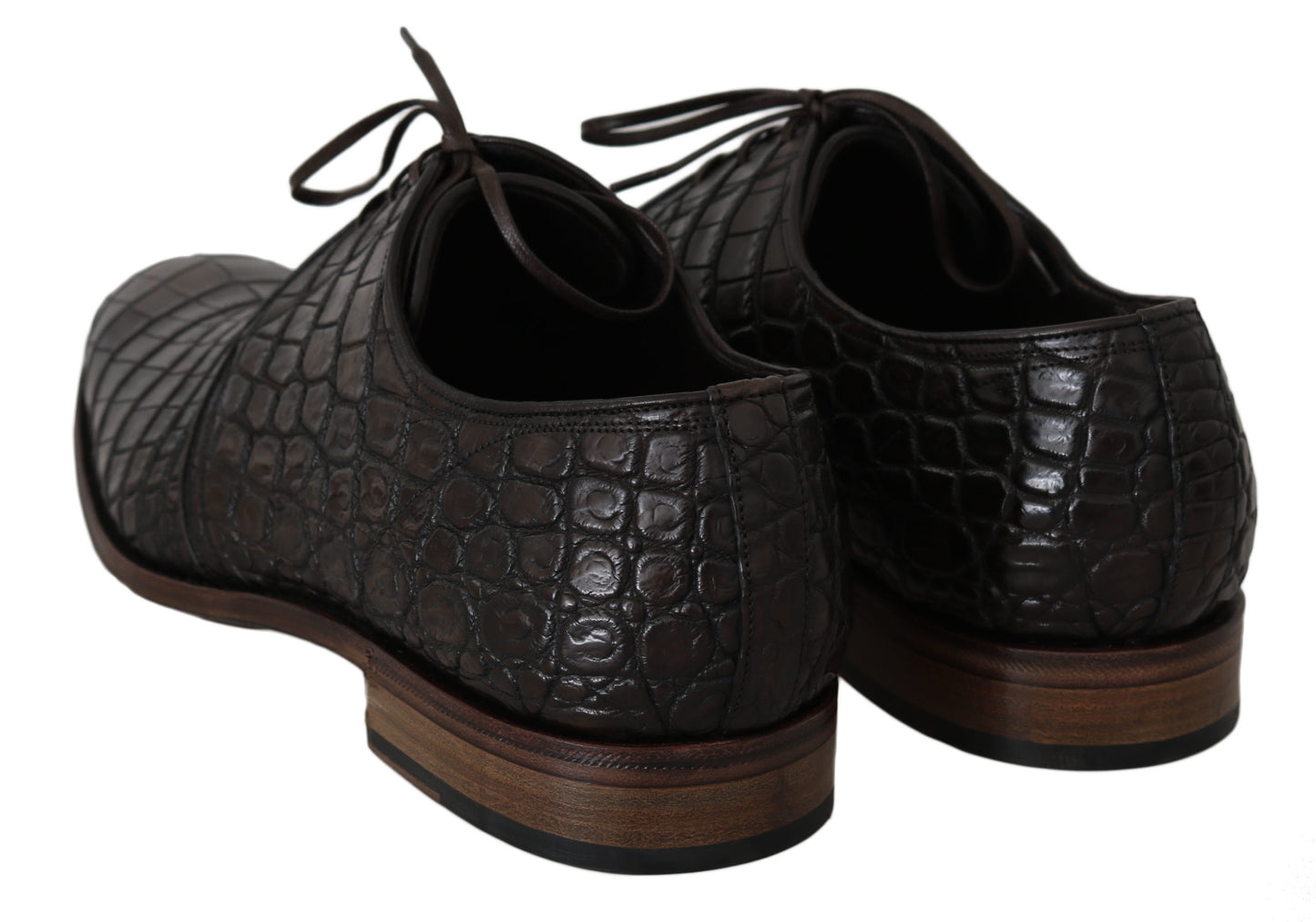 Dolce & Gabbana Elegant Exotic Skin Formal Lace-Up Shoes