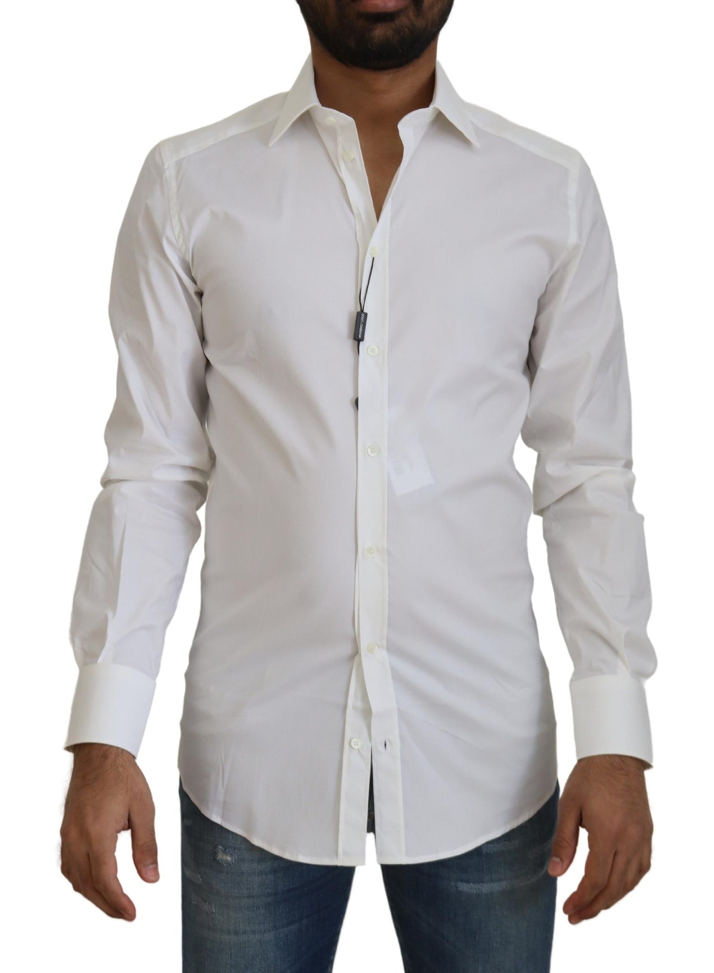 Dolce & Gabbana Elegant White Slim Fit Dress Shirt