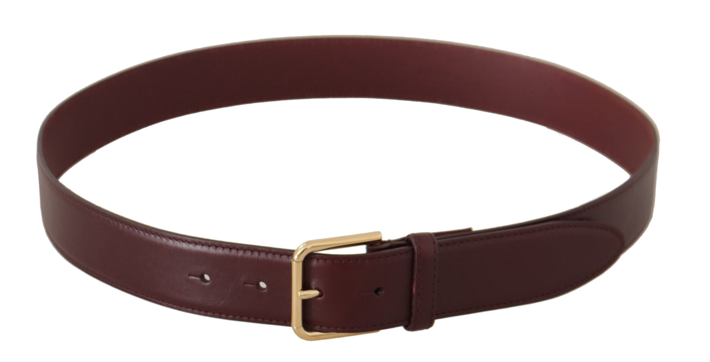 Dolce & Gabbana Elegant Leather Belt with Metal Buckle