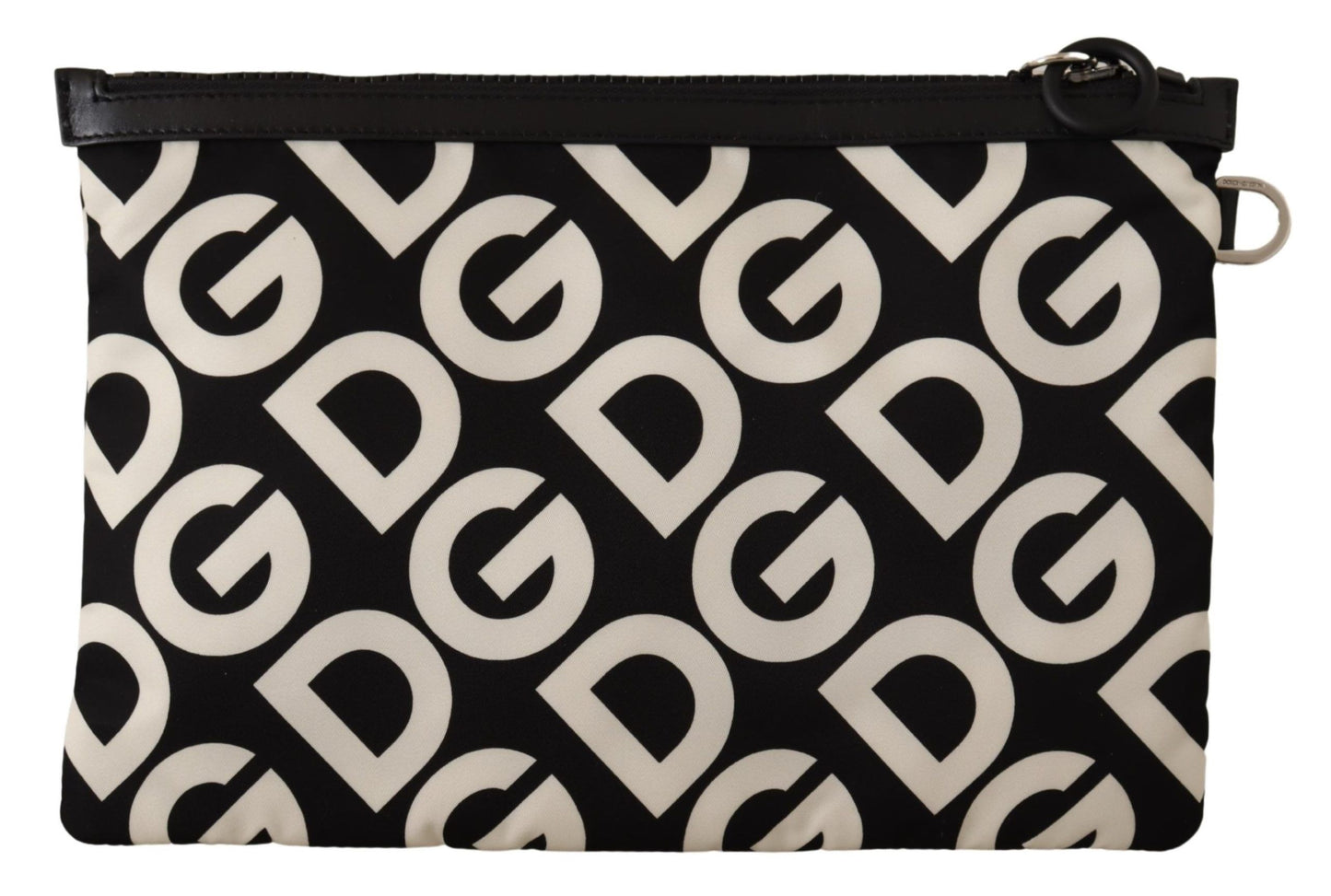 Dolce & Gabbana Elegant Black Nylon Leather Pouch