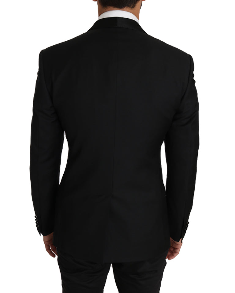 Dolce & Gabbana Elegant Slim Black Wool-Blend Blazer