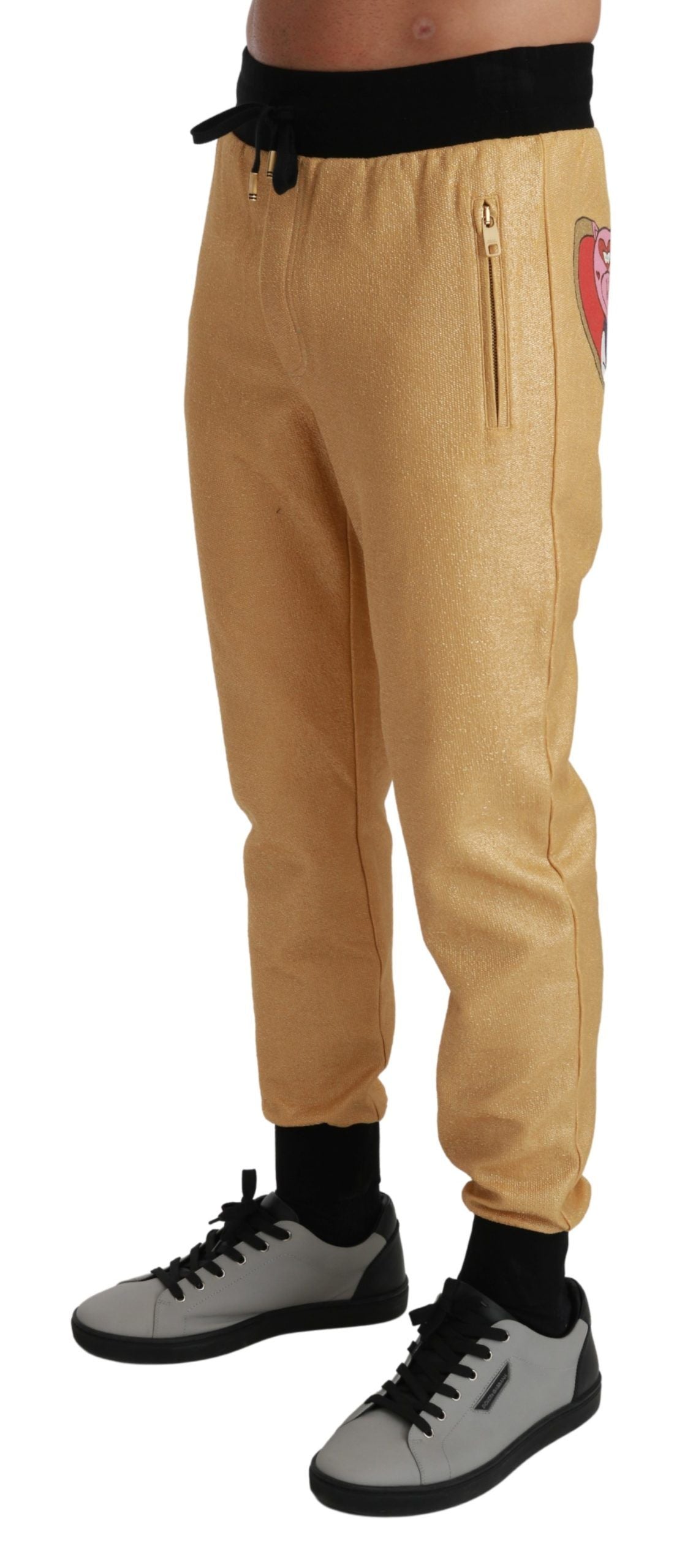 Dolce & Gabbana Regal Gold Casual Sweatpants